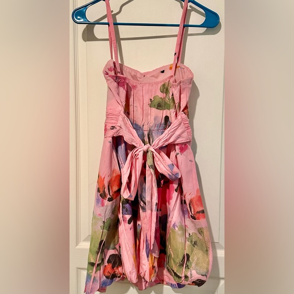 La Scala Strappy Floral Bubble Skirt Mini Dress. TB3 - Picture 4 of 5